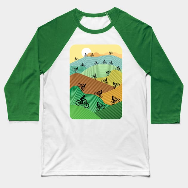 Grand Tour de Somewhere Baseball T-Shirt by zomboy